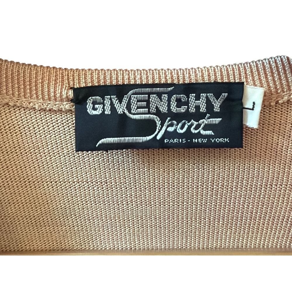 Vintage Givenchy Sport V-Neck Sweater Old Money Quiet Luxury Preppy Monogram G - Picture 4 of 5